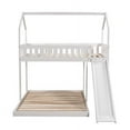 thumbnail image 4 of Harper & Bright Designs Twin Over Full House Bunk Bed with Slide and Ladder Floor Bedframe for Bedroom, White, 4 of 10