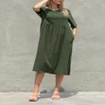 thumbnail image 2 of Femmes Occasionnels Lâches à Manches Courtes Robe d'Été Plage Swing T-Shirt Robes de Soleil, 2 of 5