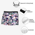 thumbnail image 6 of Bingfone Plaid Flamingo Men's Underwear - Casual Stretch Boxer Briefs-Small, 6 of 7