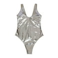 thumbnail image 5 of Idoravan Womens One Piece Swimsuits Women Shiny Metallic Two One Piece Swimsuits Bikini Bathing Suit Vest Jumpsuit, 5 of 6