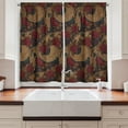 thumbnail image 2 of Ambesonne East Kitchen Curtains, Traditional Roses Dragon, 55"x39", Jade Green Sand Brown, 2 of 3