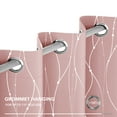 thumbnail image 3 of Deconovo Silver Printed Blackout Curtains - 2 Panels, Wave Dots Pattern, Grommet Top, 52"x63", Thermal Insulated Drapes for Bedroom & Living Room, Coral Pink, 3 of 10