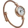 thumbnail image 3 of Blekon Collections Quartz Womens 23mm Case Small Wire Bangle Watch (Rose-Gold/Roman-Numerals), 3 of 4