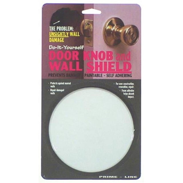 Prime Line Produits Bouton de Porte Blanc 5 Po. & Bouclier Mural U9244