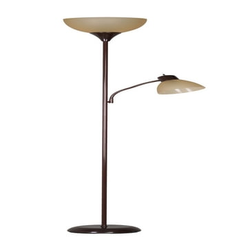 Mainstays 72'' Combo Floor Lamp with Adjustable Reading Lamp, Brown