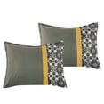 thumbnail image 4 of 7-Piece Geometric Comforter Set – Gray, Mustard & White – Tribal Southwestern Bedding with Decorative Pillows & Shams – Soft Microfiber Pieced Set (Kachina, King), 4 of 6