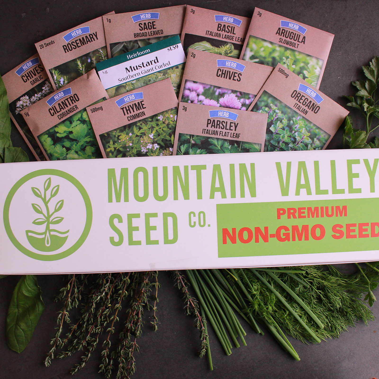 Mountain Valley Seed Company Culinary Herb Collection Plant Seeds (12 Pack), Non-GMO
