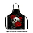 thumbnail image 3 of YANHAIGONG Funny Apron for Men Women,Halloween Skeleton Cooking Kitchen Aprons,Skull Posing Adjustable Bib Chef Apron for Women Men Adults,Waterproof Goth Accessories for Halloween, 3 of 6
