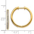 thumbnail image 2 of Finest Gold 14K Diamond Hinged Hoop Earrings, 2 of 2