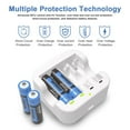 thumbnail image 2 of Hixon Lithium Batteries AA, 8-Pack 3500mWh 1.5V Rechargeable AA Lithium Batteries, over 1500 Cycles with 4 Solt Charger, 2 of 9