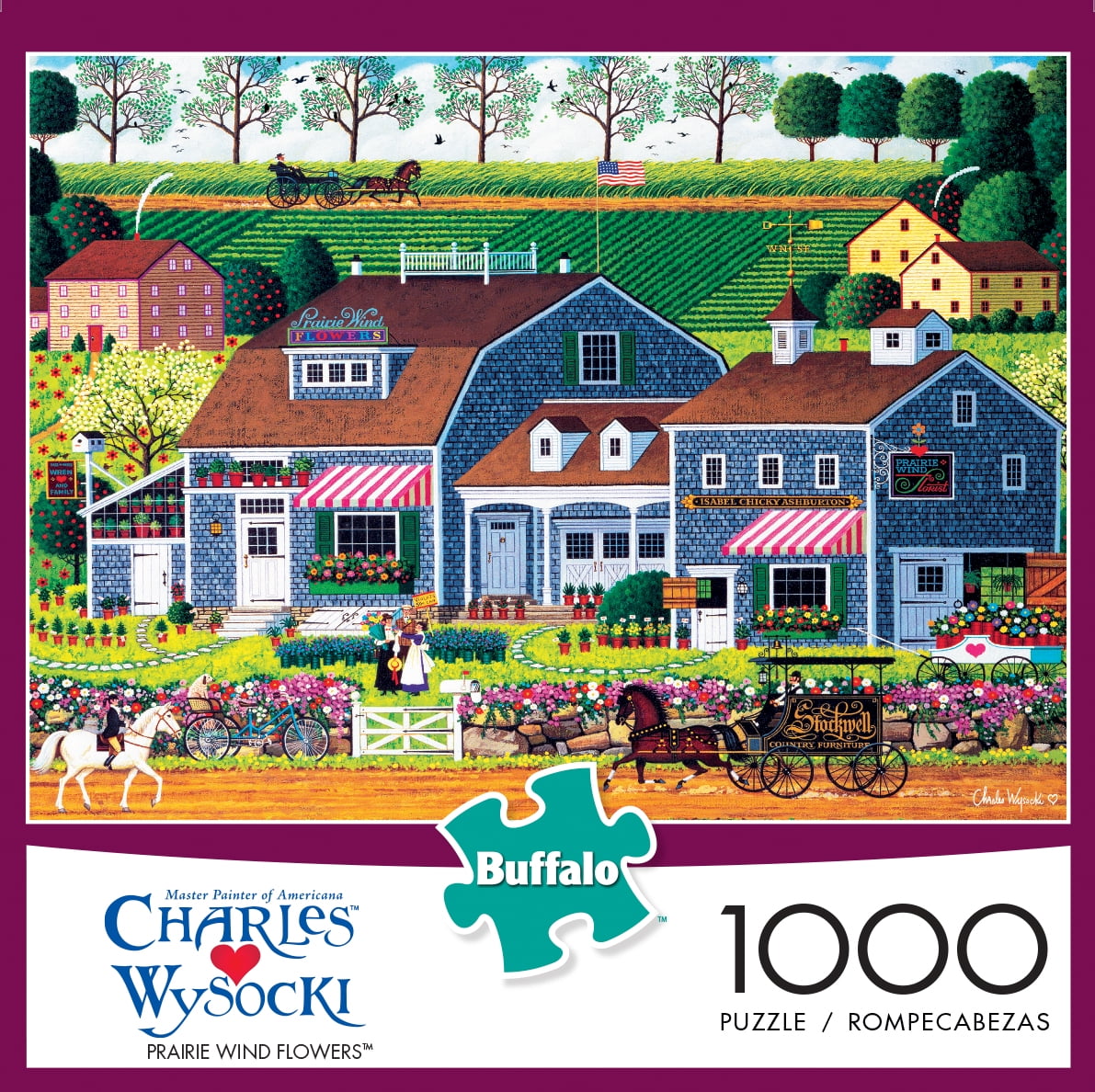 Buffalo Games Charles Wysocki Small Town Christmas 1000 Pieces 