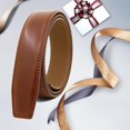 thumbnail image 4 of 3.5cm Wide Men Leather Belt ,Dress Belt Without Automatic Buckle ,Waistband Replacement Casual Strap for Trousers Jeans, 4 of 8