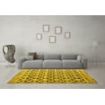 thumbnail image 3 of Ahgly Company Indoor Rectangle Abstract Yellow Modern Area Rugs, 7' x 10', 3 of 4