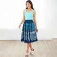 thumbnail image 2 of Printed Circle Skirt - Cute Summer Skirt for Women - Blue, L, 2 of 9