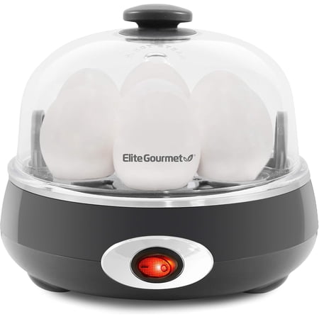 Elite Gourmet Easy Egg Cooker, Charcoal Grey