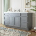 thumbnail image 2 of 66 in. W x 21 in. D x 32.5 in. H Bath Vanity Cabinet without Top in Silver, 2 of 5