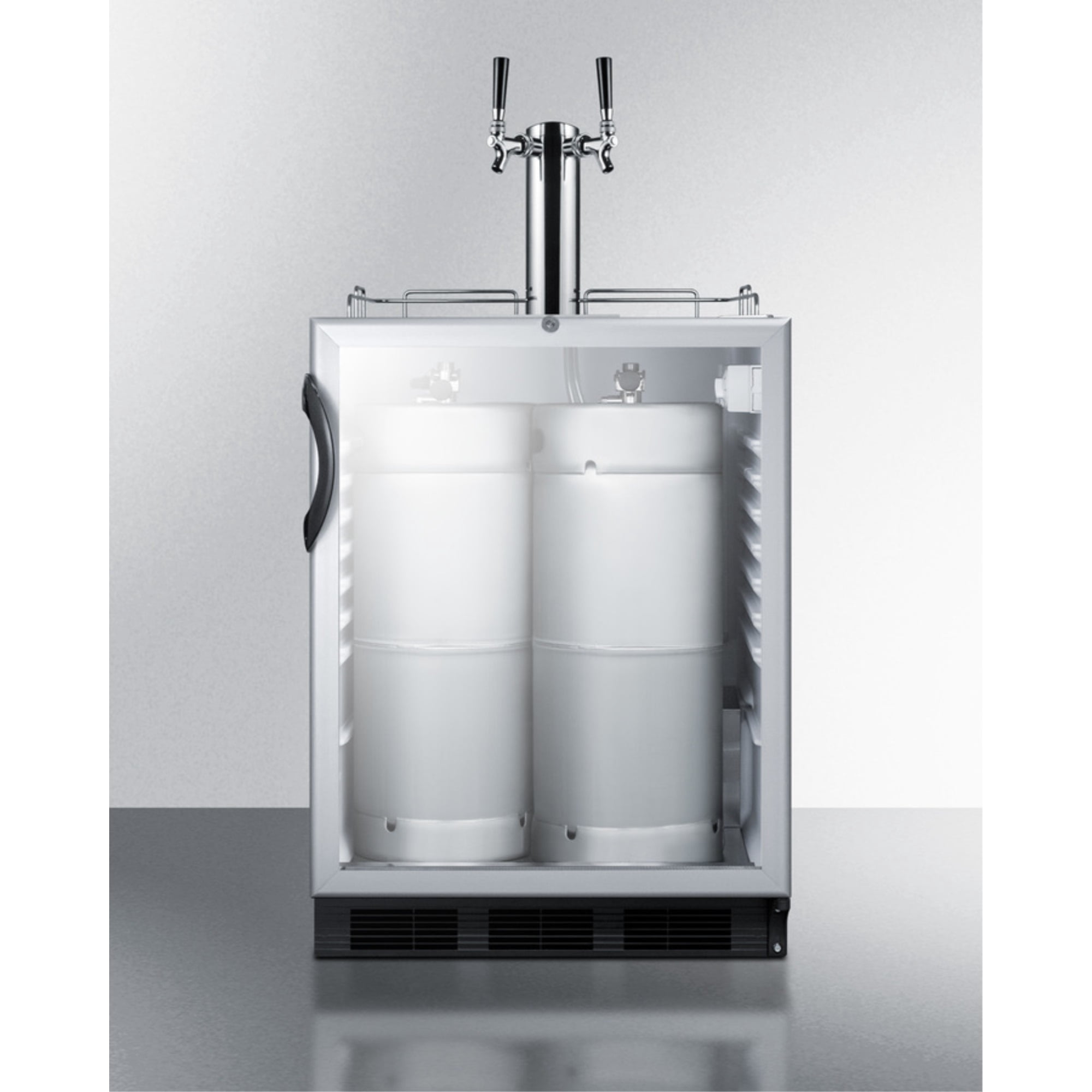 Summit Sbc56gbiada 24" Wide 5.5 Cu. Ft. Built-In Commercial Double Tap Ada Kegerator -