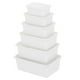 thumbnail image 1 of Caja de almacenamiento para refrigerador, contenedores de plástico para alimentos, organizador de escritorio para armario de cocina, 6 uds., 1 of 8