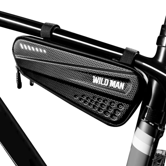 WILD MAN Sacoche de Tube Supérieur de Vélo Étanche Coque Rigide Sac de Cadre de Vélo Route Montagne Étui de Rangement Accessoires de Vélo