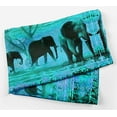 thumbnail image 2 of Phagun Green Elephant Jungle Printed Square Pure Silk&nbsp;Scarf&nbsp;For Hair Neck Head Bandanas For Women, 2 of 6