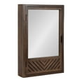 thumbnail image 5 of Kate and Laurel Mezzeta Decorative Modern Rectangle Bathroom Cabinet with Mirror, 20 x 5 x 30, Brown, Wooden Bathroom Mirror with Storage for Bath Medicine Cabinet or Over-the-Toilet Storage Cabinet, 5 of 11