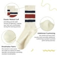 thumbnail image 3 of American Trends 5 Pairs Womens Crew Socks Womens Athletic Socks Cozy Solid Slouchy Socks for Women, 3 of 6