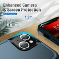 thumbnail image 4 of Full Body Protective Phone Case for iPhone 13 6.1", Heavy Duty Shockproof Cover iPhone 13 [Dual Layer][Hard PC Back], Built in Finger Ring Stable 360°Rotatable Magnetic Ring Kickstand, 4 of 8