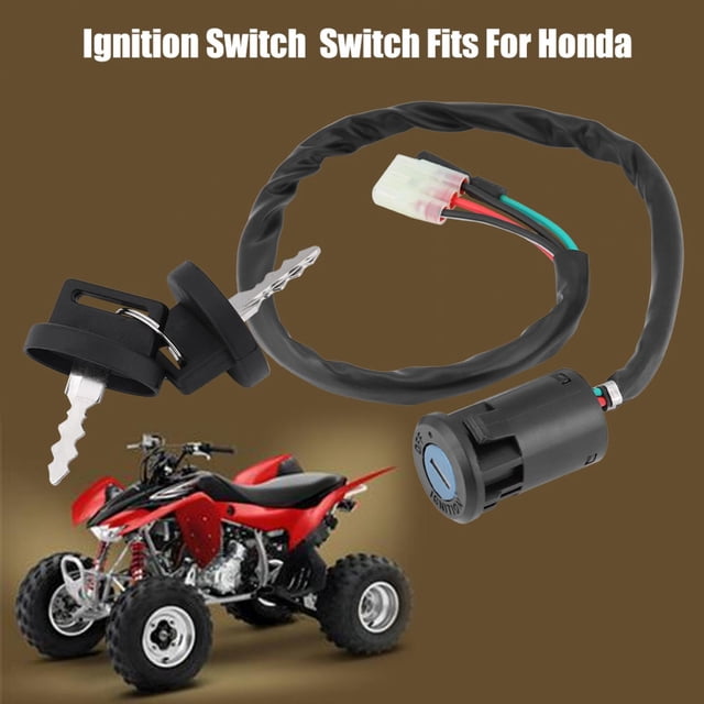 Ignition Sitch, Motorcycle Part Black With 2 Keys Replacement For TRX400EX For Repair