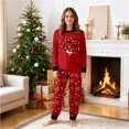 thumbnail image 2 of Christmas Family Pajamas Outfit, Superhero Graphic Long Sleeve Sleepwear Loungewear Set for Group Party, 2 of 4