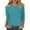 Blue Tops, variant on Htigea Womens 3/4 Long Sleeve Shirts Casual Crew Neck Henley Shirt Loose Tunic Tops Soft Cozy Pullovers Khaki L