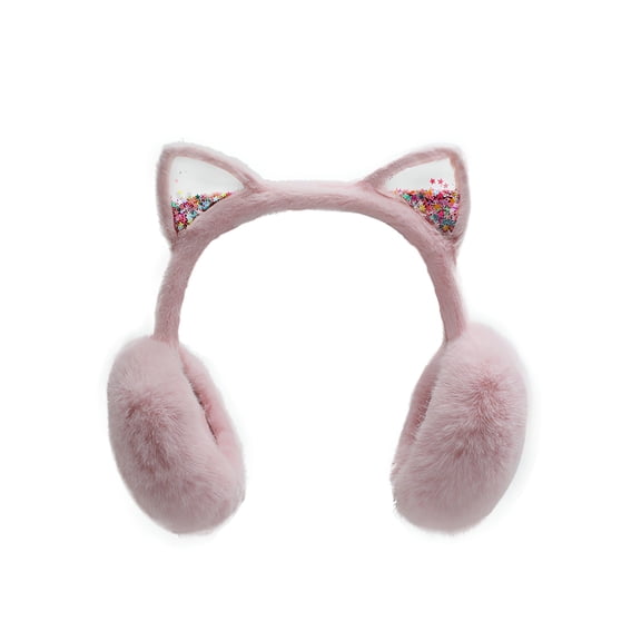 TELOLY Fluffy Ear Muff Women Plush Foldable Earmuffs Kids Winter Earmuffs Girls Boys Cold Weather Ear Warmer