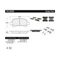 thumbnail image 2 of Centric Parts 105.08280 Posi Quiet Ceramic Brake Pads with Shims/Hardware, 2 of 4