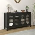thumbnail image 4 of YOCWO Black Sideboards and Buffets, Modern Storage Cabinets with 2 Doors and Adjustable Shelves Buffet Cabinet for Kitchen Dining Room Living Room Bedroom, 31.05"L*15.75"W*31.42"H, 4 of 8
