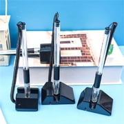 Zeiwohndc Gel Ink Pen Black Netural Pen with Adhesive-backed Base for Bank Office Hotel