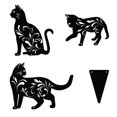 thumbnail image 1 of Metal Cat Silhouette Decor Wrought Iron Home Bedroom Dormitory Bookshelf, 1 of 5