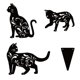 thumbnail image 1 of Metal Cat Silhouette Decor Wrought Iron Home Bedroom Dormitory Bookshelf, 1 of 5