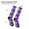 thumbnail image 4 of Rateoe Skull rainbow color Compression Socks for Women and Men 20-30mmHg-Circulation Support Socks Knee High Nurse Pregnant Running Medical and Travel Athletic, 4 of 7