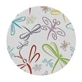 thumbnail image 4 of HAOXIT Decorative Round Fitted Tablecloth Cover, Dragonfly Elastic Edged Polyester Fitted Table Pad,Cute Insects Freedom Symbol Print Dining Table Cloth, Fits Round Table, for Indoor Outdoor Use 46-50, 4 of 8