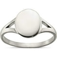 thumbnail image 1 of Stainless Steel Polished Oval Disc Ring (Size 7) Made In China sr657-7, 1 of 5