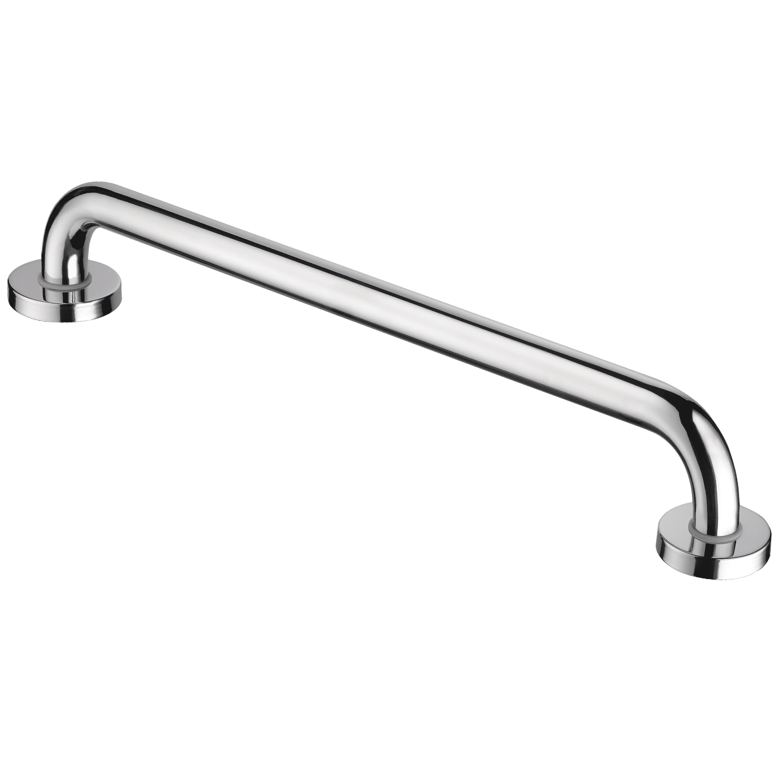 BRIGHT SHOWERS Grab Bar for Showers and Bathtubs, Handicap Bathroom Safety 24-Inch Stainless Steel Rail, ADA-Compliant Decorative Grab Bar, Wall Senior Handle for Elderly or Handicapped, Chrome