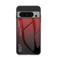 thumbnail image 1 of Nalacover Case for Google Pixel 8 Pro Gradient Colored Tempered Glass Cover, Micro-Frosted Frame Shockproof Anti-Scratches Lens Protection Folding Case for Google Pixel 8 Pro, Red, 1 of 10
