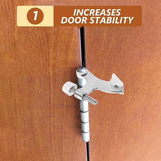 USHOBE Tope De Puerta De Aluminio Zincado Ajustable Para Evitar Movimiento Y Proteger Paredes