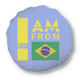 thumbnail image 1 of I Am From Brazil Art Deco Fashion Round Throw Pillow Home Decoration Cushion, 1 of 3