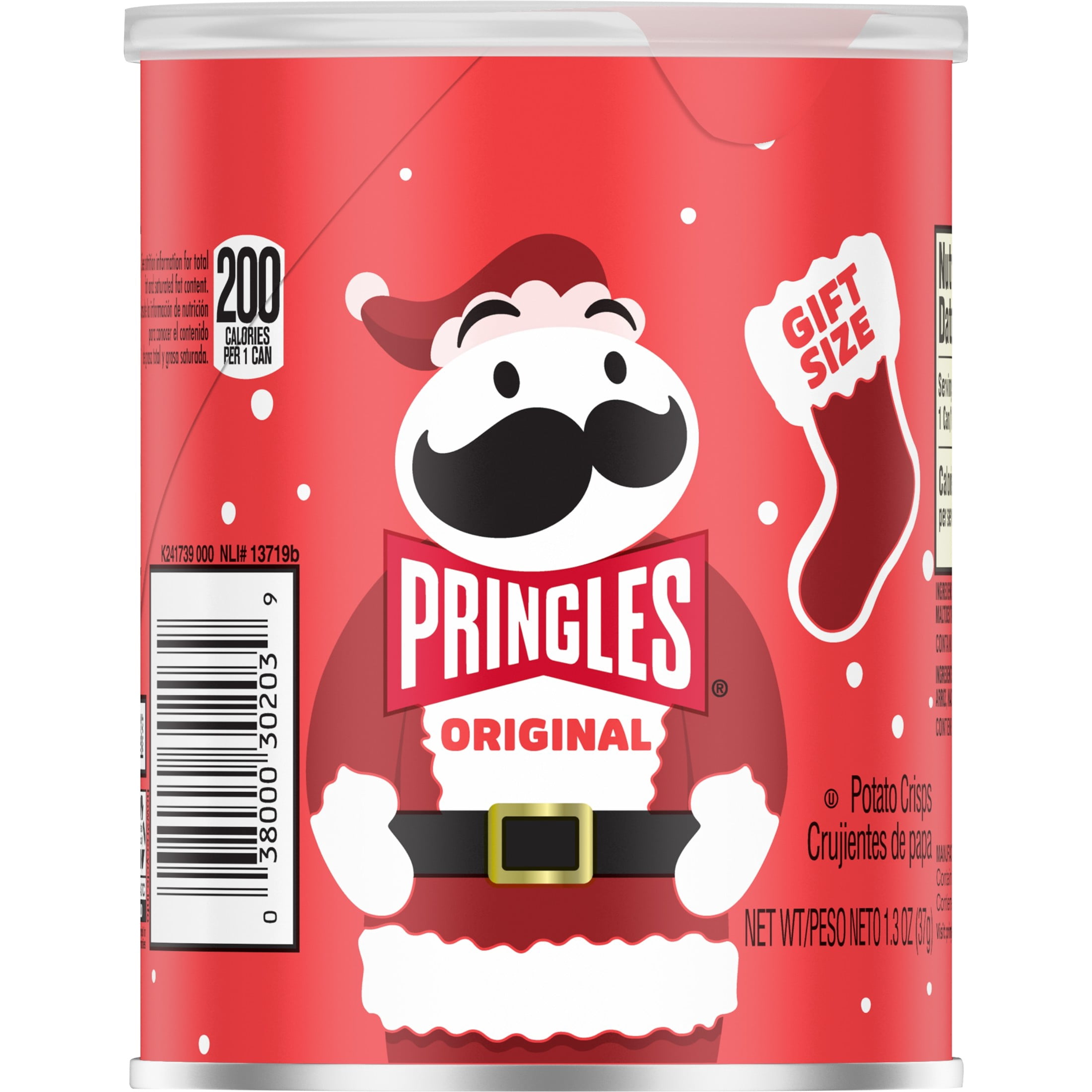 Pringles Original Potato Crisps Chips, Holiday Snacks, 1.3 oz Canister