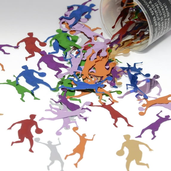 Confetti Basketball Player MultiColors Mix - Pouch (1/2 oz) - CCP9405