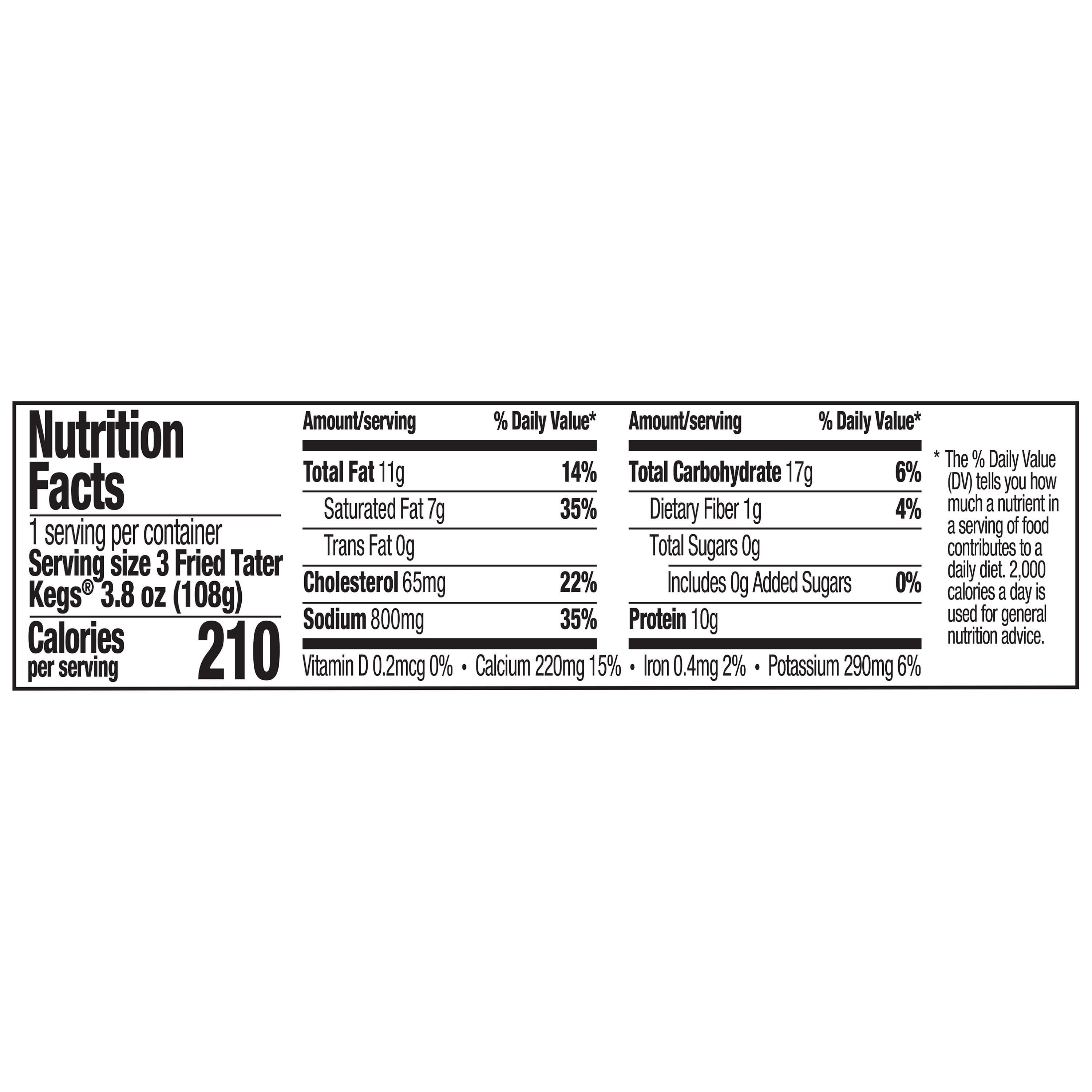 Freshness Guaranteed Cheese Bomb Tater Kegs, Hot & Ready-to-Eat, 3 Count, 3.8 oz