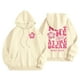 thumbnail image 4 of Sudadera con capucha para mujer, básica, combinable, informal, de moda, ropa de calle, sudadera con estampado de letras Meet Me At The Ocean, polar, cálida, 4 of 5