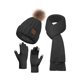 thumbnail image 1 of wonima44 Winter Hats for Women Beanie Hat Scarf Set Warm Touchscreen Gloves Knitted Long Scarfs Beanie with Pom Gifts, 1 of 1