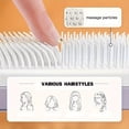 thumbnail image 4 of Cepillo de Pelo Giratorio Autolimpiante - Peine con Cojín de Aire de Masaje Antiestático para Mujeres, Peine Alisador Retráctil Mágico A, 4 of 5