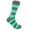 Gray with Turquoiuse, variant on Navy with Orange Color Mid-calf Stripes(Zebra Stripes) Dress Casual Socks for Men